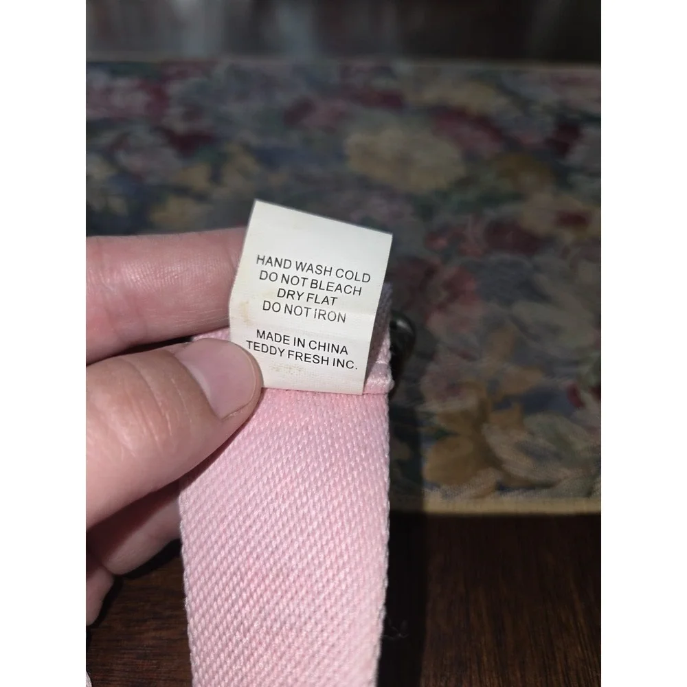 Teddy Fresh D-Ring Webbing Belt Pink Teal Embroidered Logo Streetwear